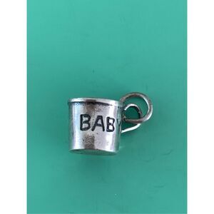 Baby Cup Sterling Silver Jewelry Charm #family
